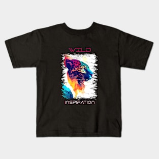 Jaguar Wild Nature Animal Colors Art Painting Kids T-Shirt